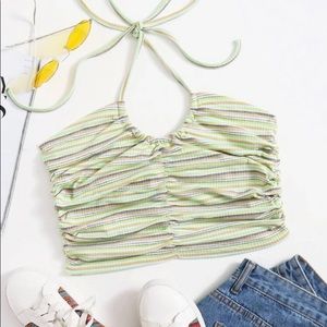 Women’s striped halter top